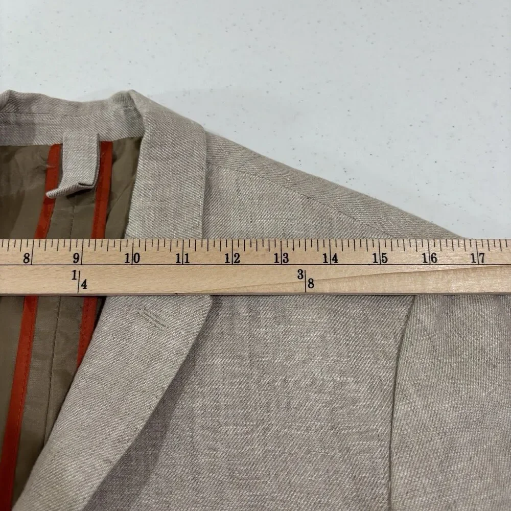 Zara Light Gray Linen-Blend Sport Coat with Subtle Texture